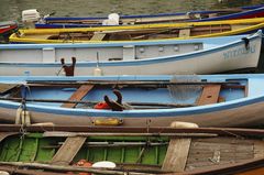 Boote im Regen