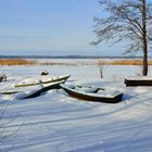 Boote im Schnee