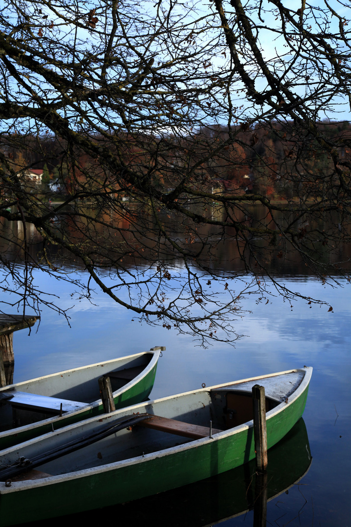 Boote im Winterschlaf