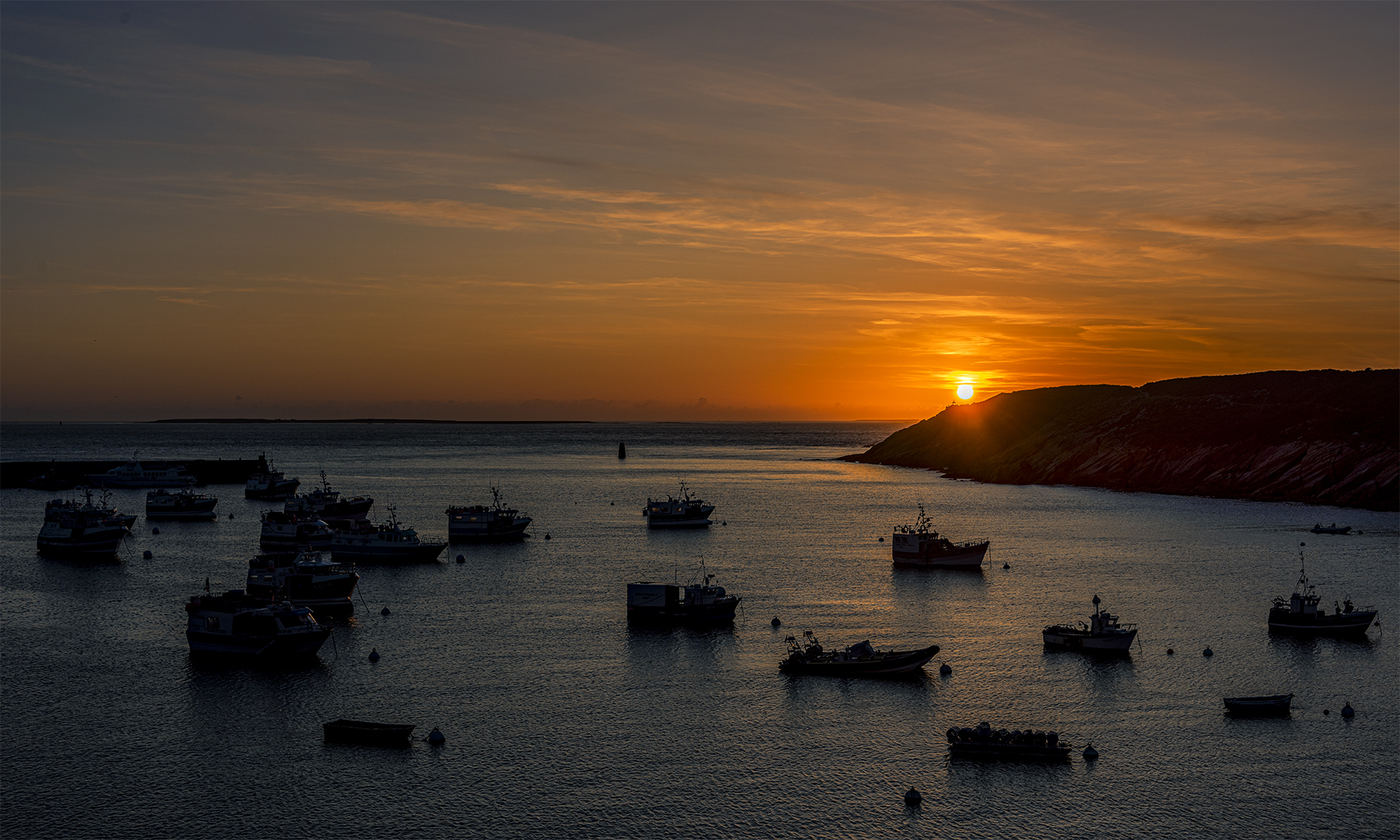 Boote in der Abendsonne