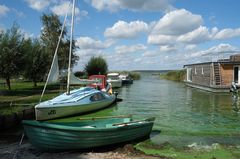 Boote in Warthe auf Usedom