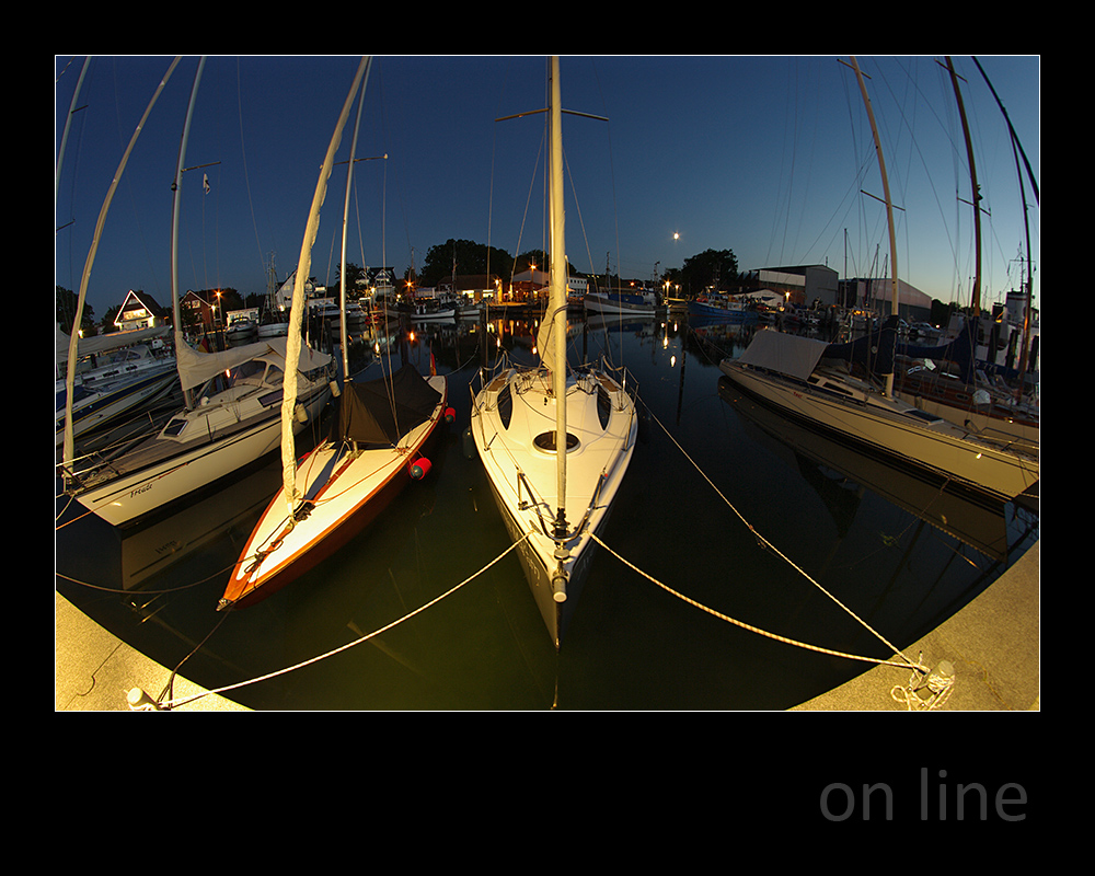 Boote sind an der Leine zu halten!