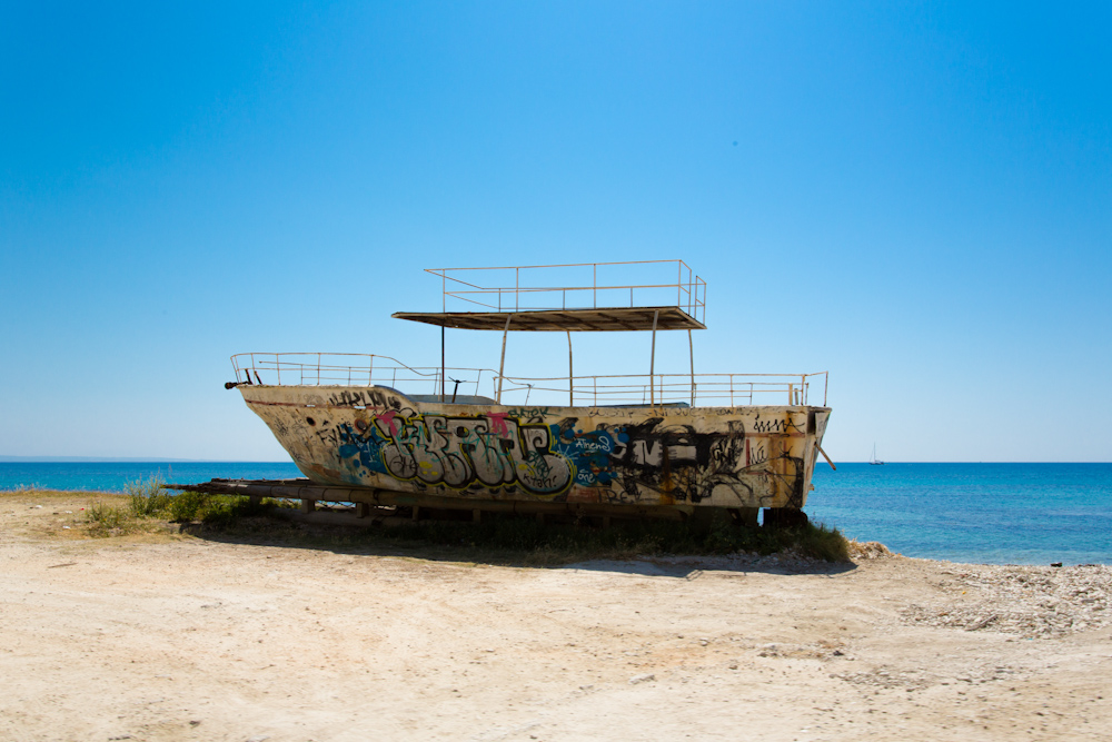 Boots Wrack auf Zakynthos