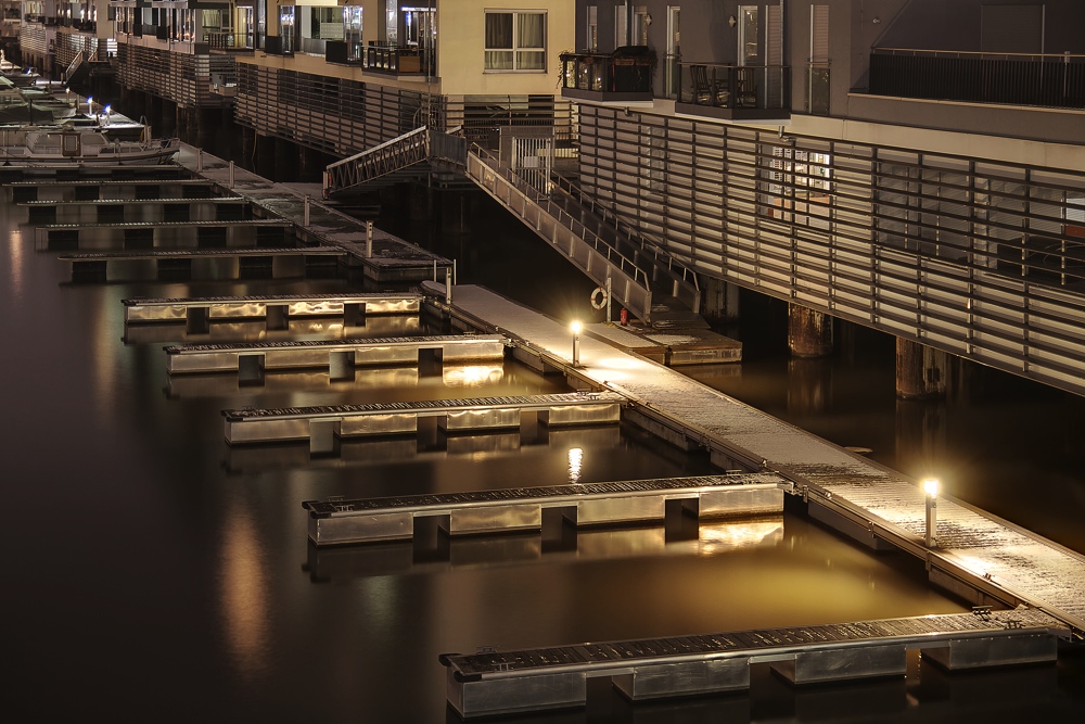 Bootsanleger am Frankfurter Westhafen