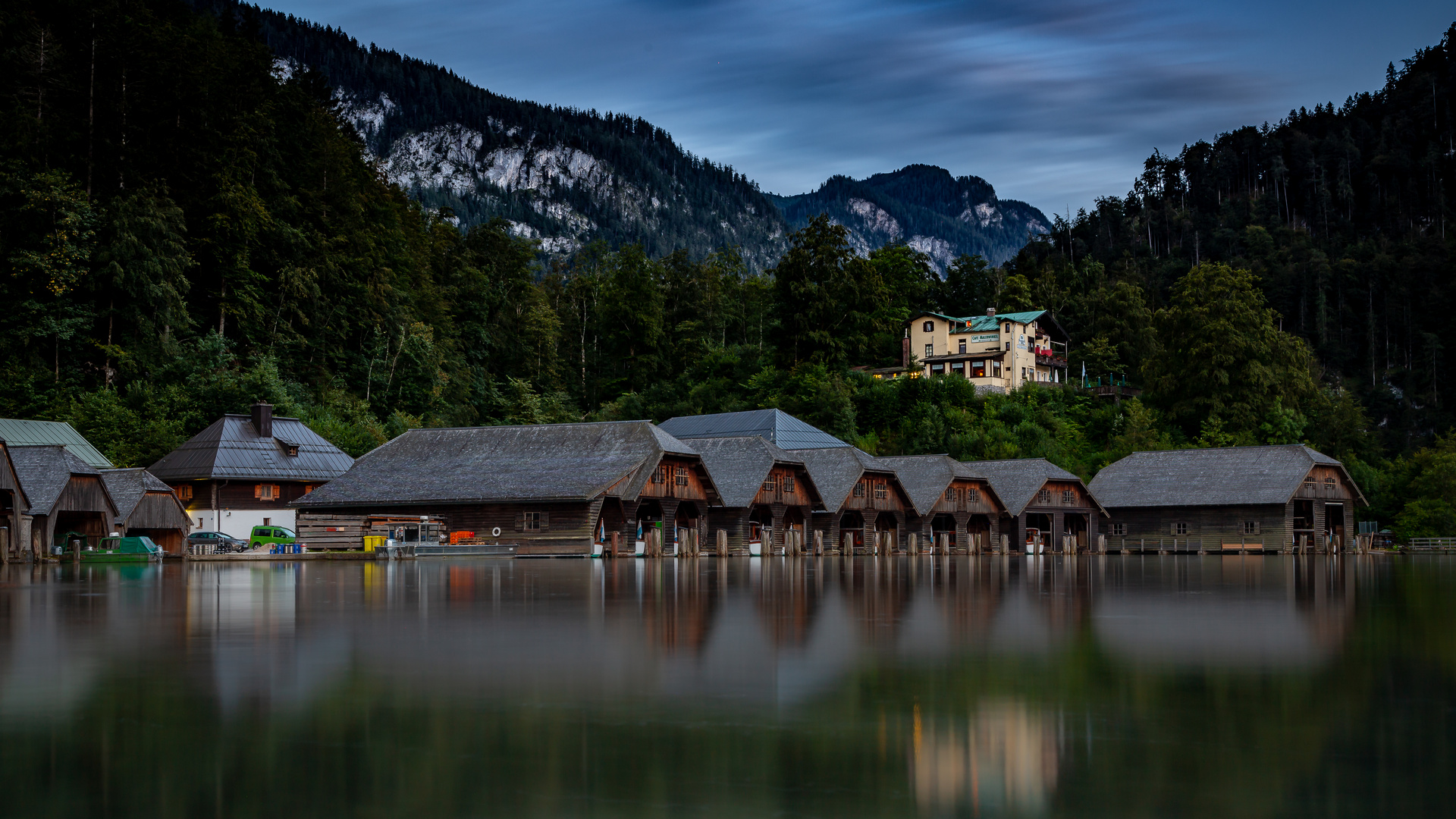 Bootshäuser am Königssee