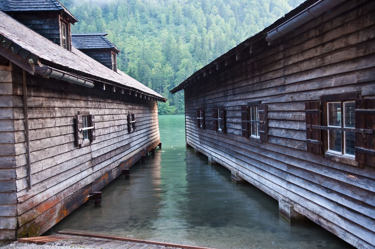 Bootshäuser am Königssee