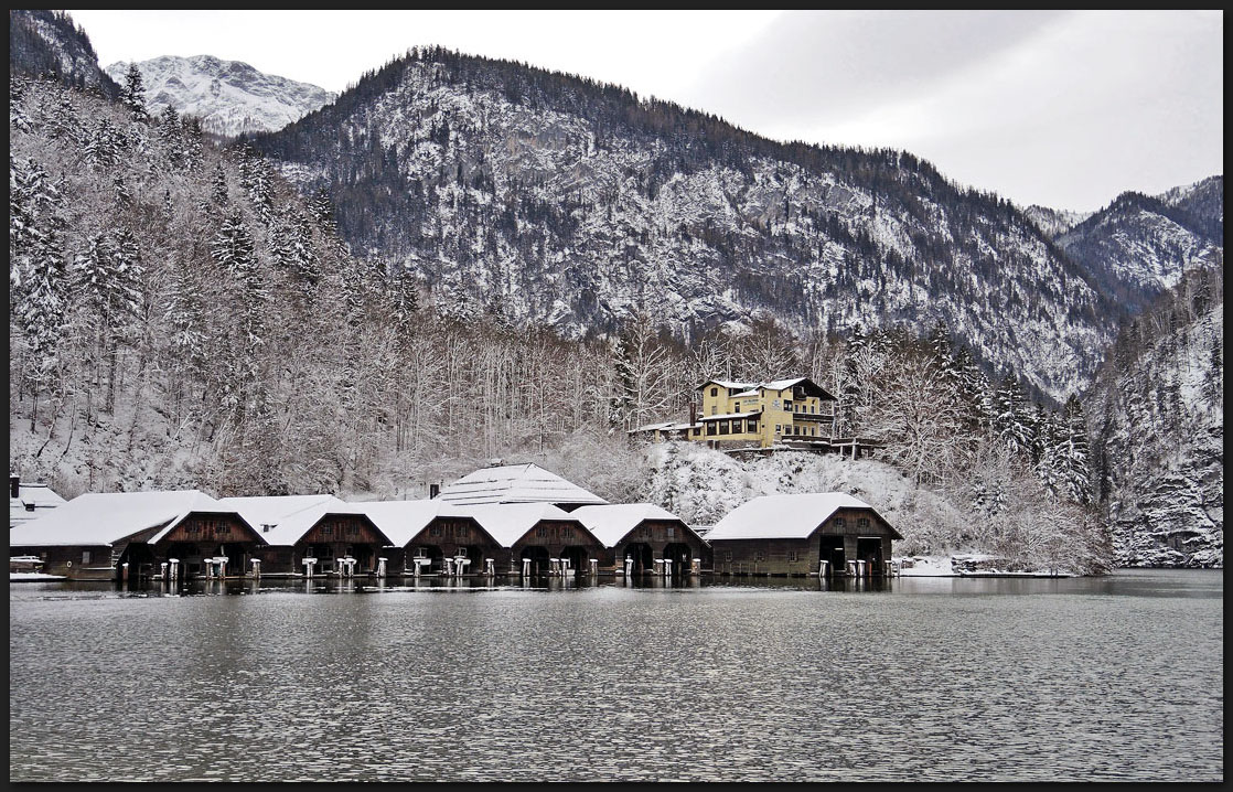 Bootshäuser am Königssee