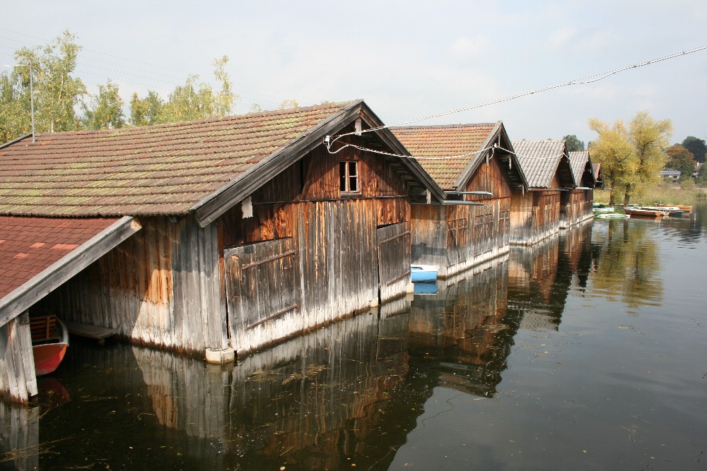 Bootshäuser am Staffelsee