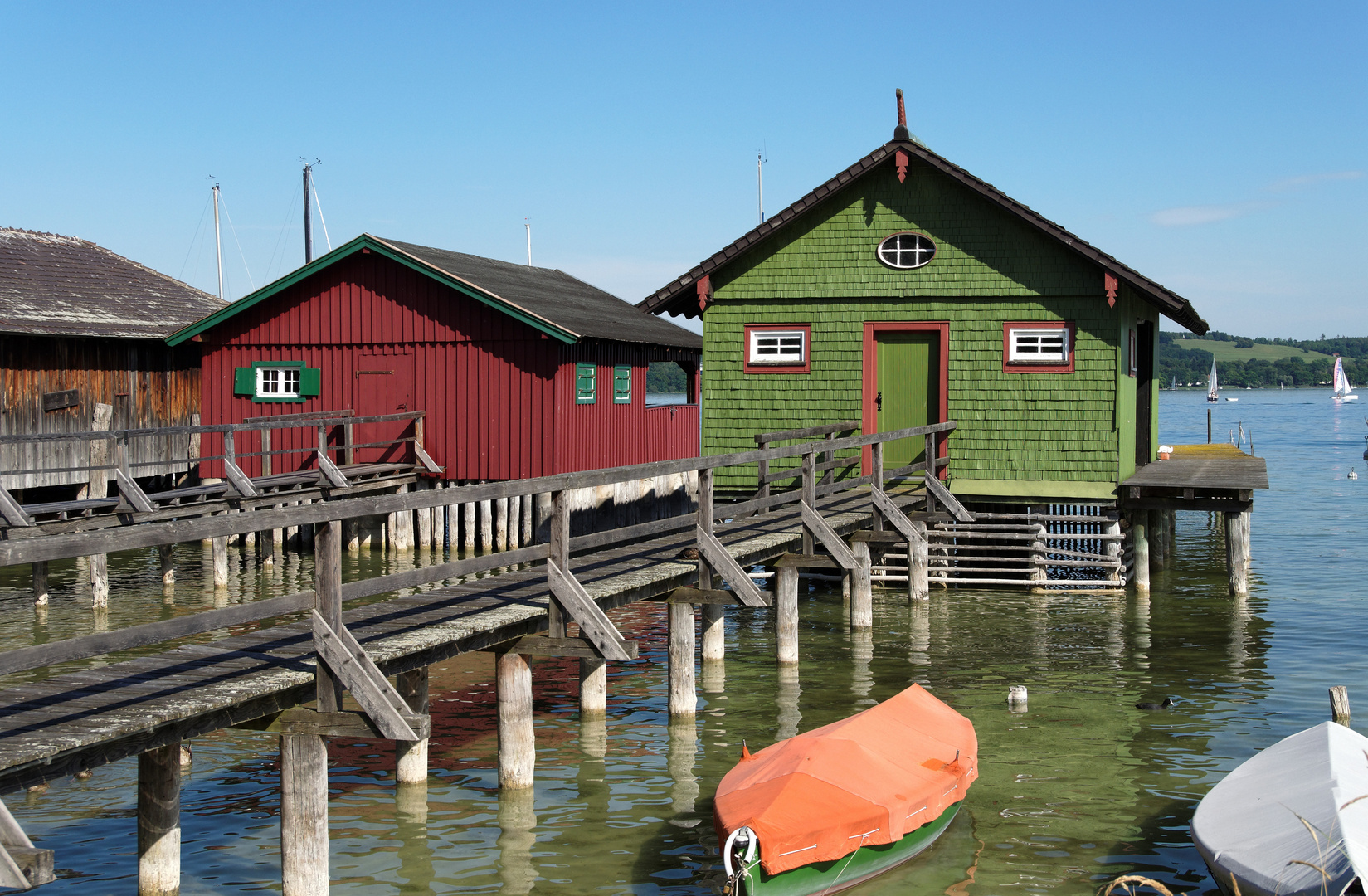 Bootshäuser, Schondorf am Ammersee, August 2012