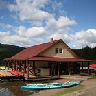 Bootshaus am Maligne Lake