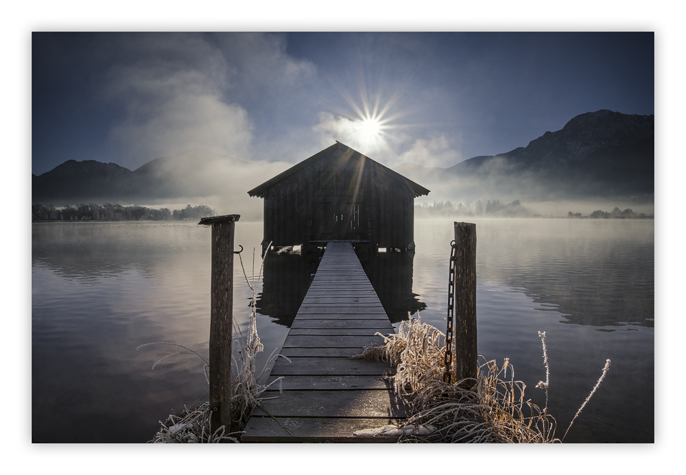 Bootshütte am Kochelsee...