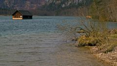 Bootshütte im Almsee