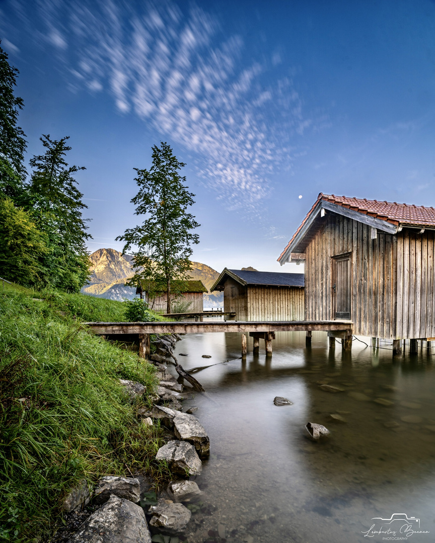 Bootshütten am Kochelsee 