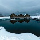 Bootshütten in Schlehdorf, Kochelsee