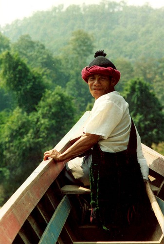 Bootsmann im Norden von Thailand