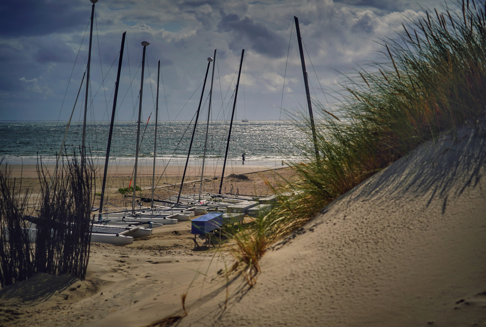 "Bootsparkplatz" am Strand