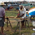 Bootsreparatur auf Stromboli