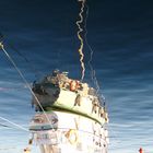 Bootsspiegelung Hafen Triest