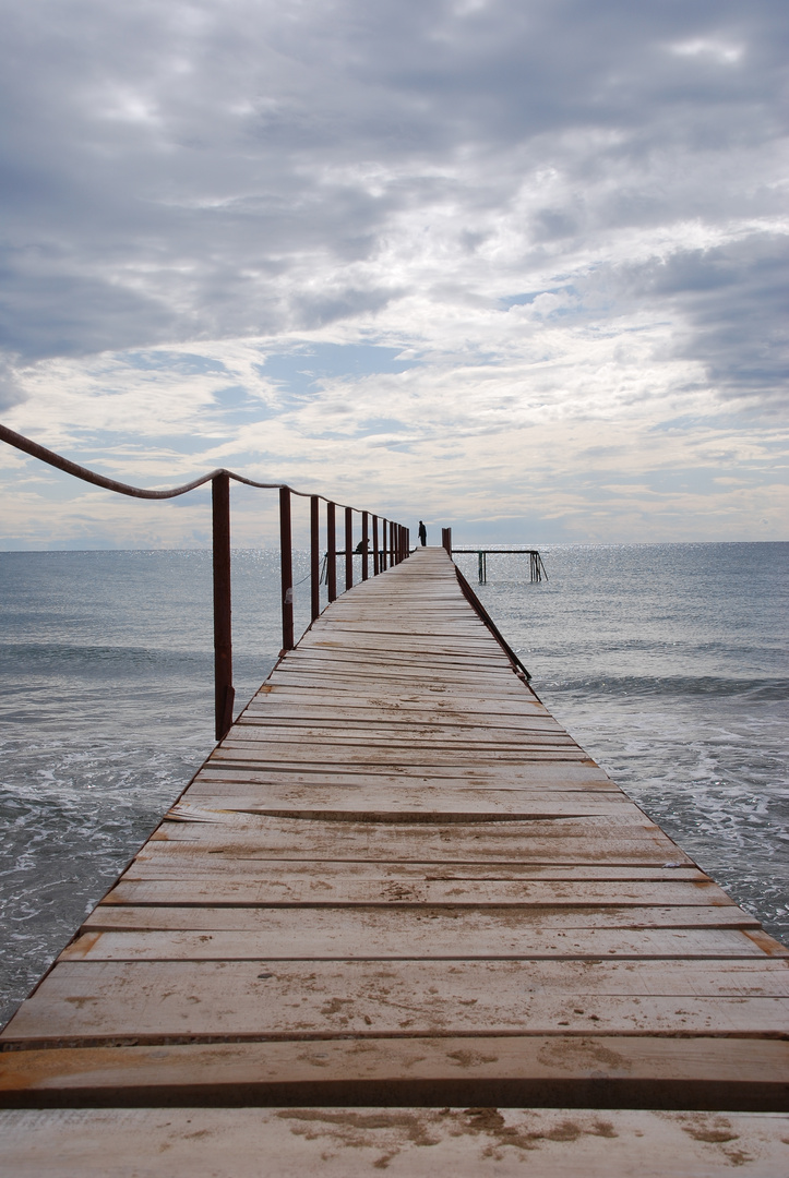 Bootssteg am Meer