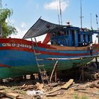 Bootswerft am Fluss Thu Bon 02