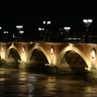 Bordeaux's bridge at night