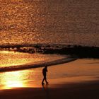 Borkum (1) - Strandspaziergang bei Sonnenuntergang