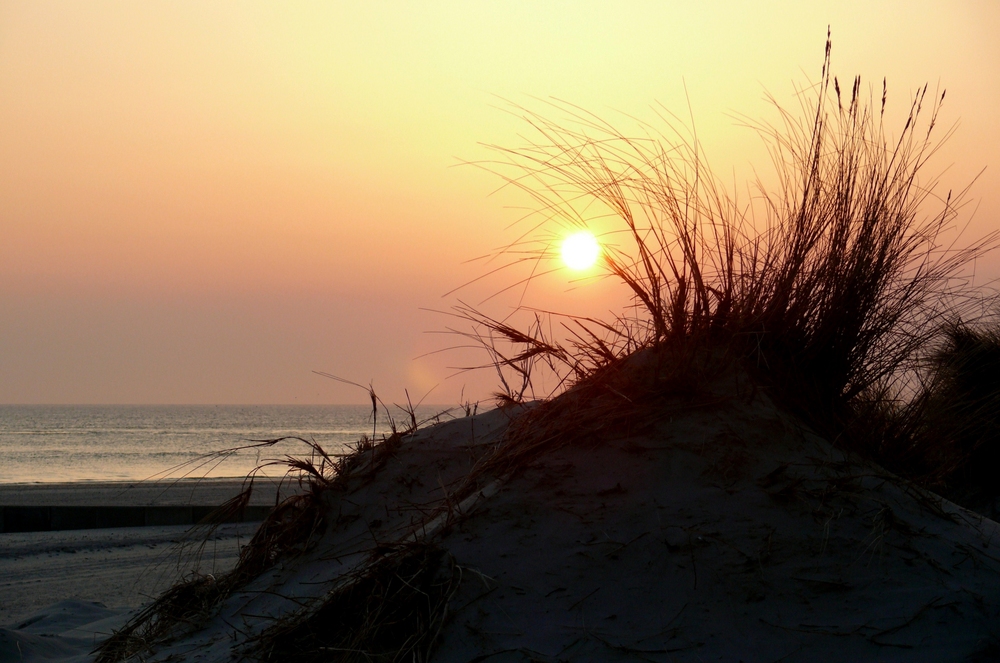 Borkum 2010 - Sonnenuntergang am Strand