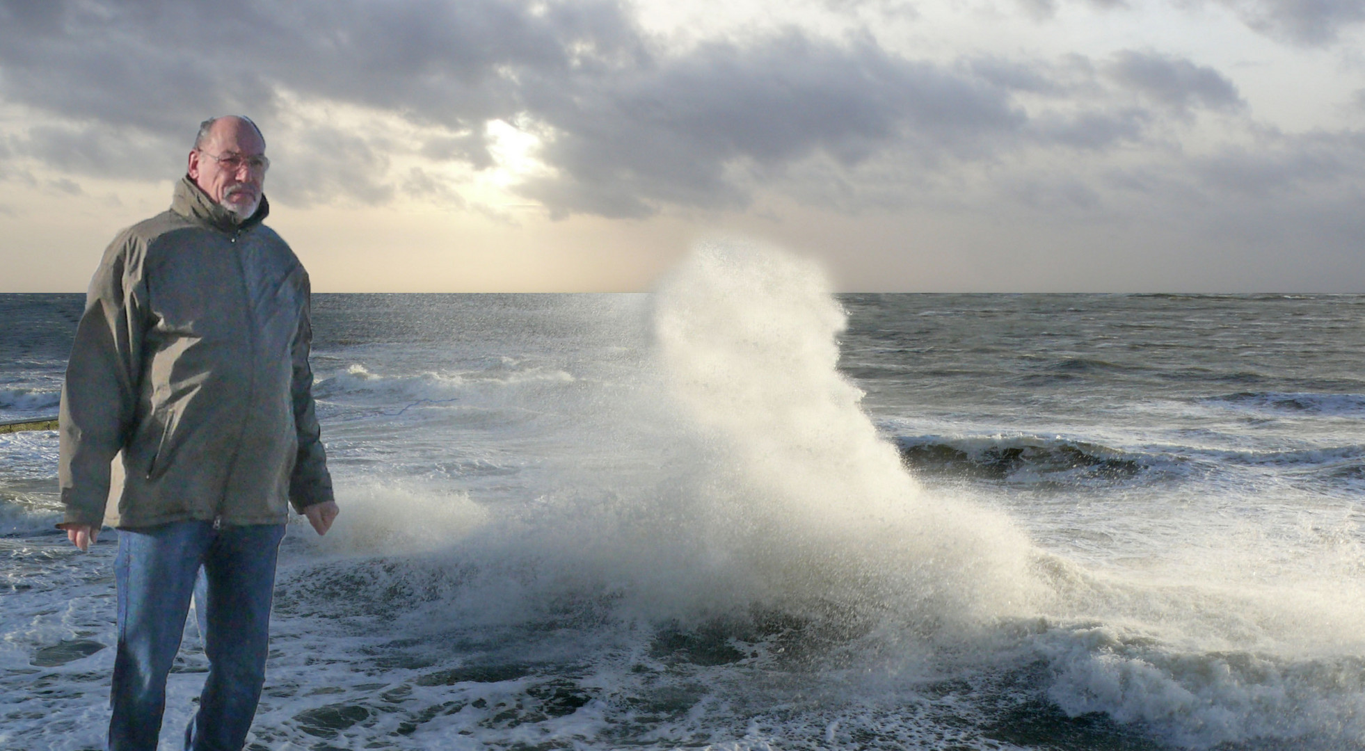 Borkum 2015 - Es bläst und spritzt ganz heftig