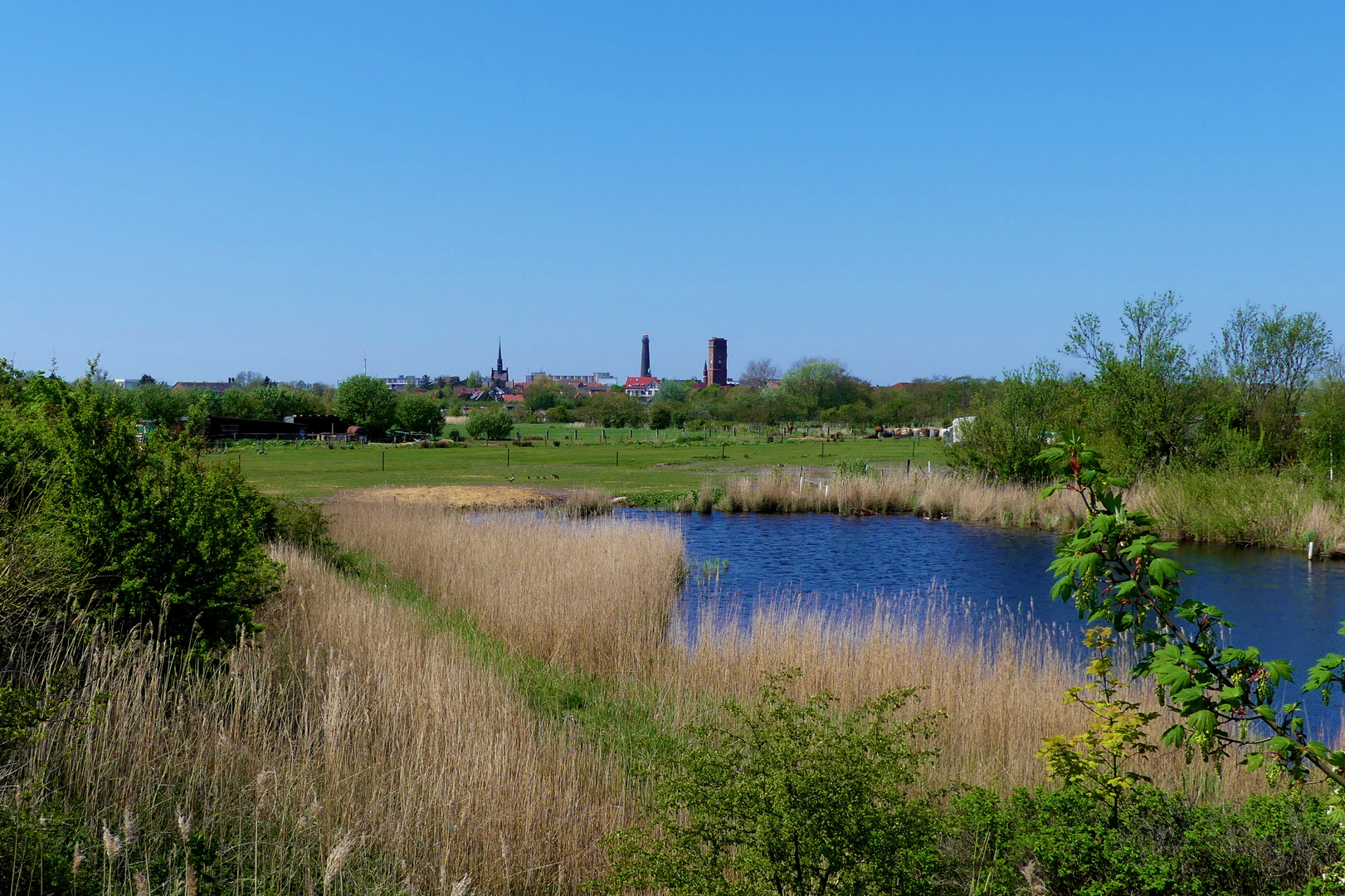 Borkum 2016 - Blick über den Teich