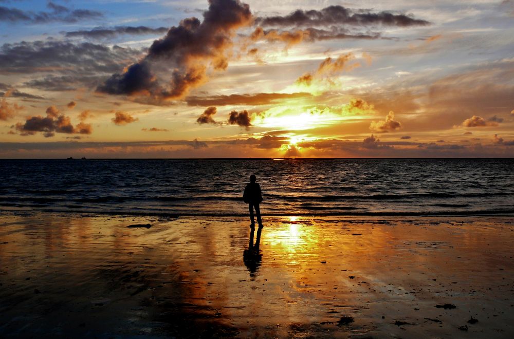 Borkum  - Abendstimmung am Strand