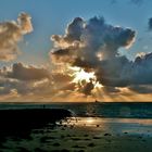 Borkum - Auch heute verabschiedete sich die Sonne sehr stimmungsvoll