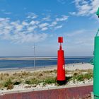 Borkum  -  Blick auf den Nordstrand mit vorgelagerter Robbeninsel