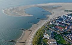 Borkum - Blick auf den Nordstrand und die Robbenbank