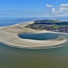 Borkum  -  Blick auf die große Seehundbank und den Nordstrand