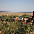 Borkum - Blick über den Nordstrand vom Strandcafe Sturmeck