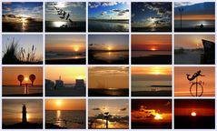 Borkum-Collage - Wenn dort die Sonne untergeht