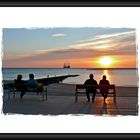 Borkum  -  Der Sonnenuntergang am Nordstrand ... 