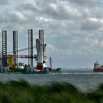 Borkum - Die "Innovation" auf dem Wege in den holländischen Hafen (2)