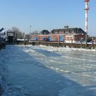 Borkum - Fähranleger im Eis