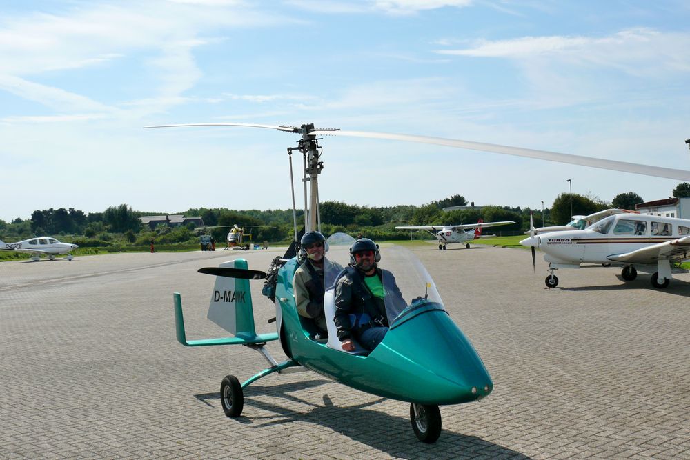 Borkum - Flug mit dem Tragschrauber (2) - Wir sind startbereit ...