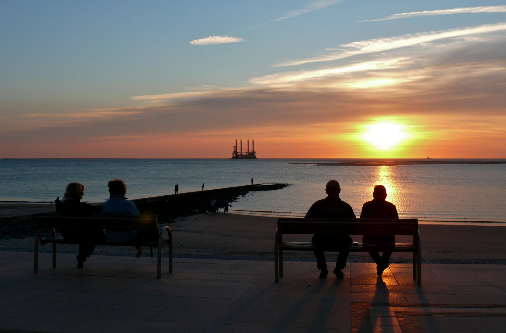 Borkum - Heutiger Sonnenuntergang