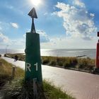 Borkum -  Hier geht`s runter zur Promenade am Nordstrand