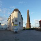 Borkum Neuer Leuchtturm im September 2016 am Abend