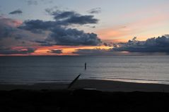 Borkum: Pegel am Südstrand (abends)