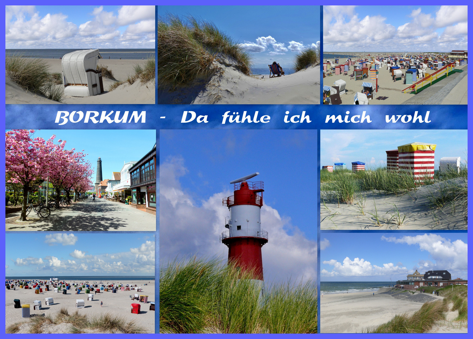 Borkum - Postkarte "BORKUM - Da fühle ich mich wohl"