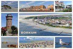 Borkum - Postkartencollage