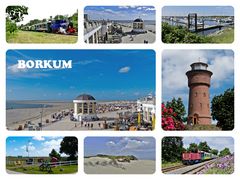 Borkum  - Postkartencollage 