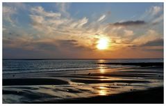 Borkum - Sonnenuntergang am Nordstrand