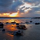 Borkum - Sonnenuntergang am Nordstrand