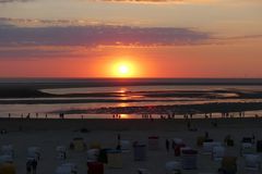 Borkum - Sonnenuntergang am Nordstrand